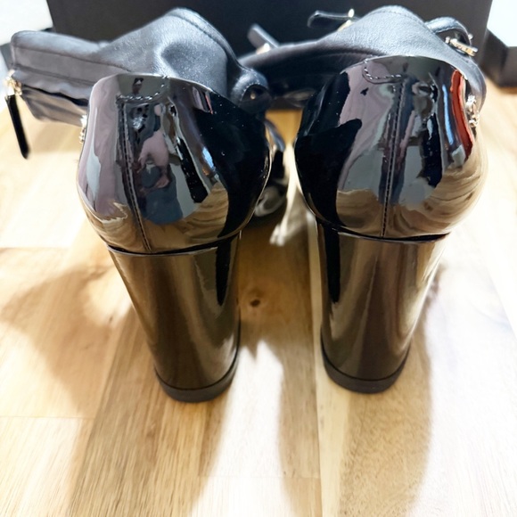 Chanel NEW IN BOX Buckle Gladiator Mid Calf Patent Leather Black Mary Jane Boots - Picture 9 of 12